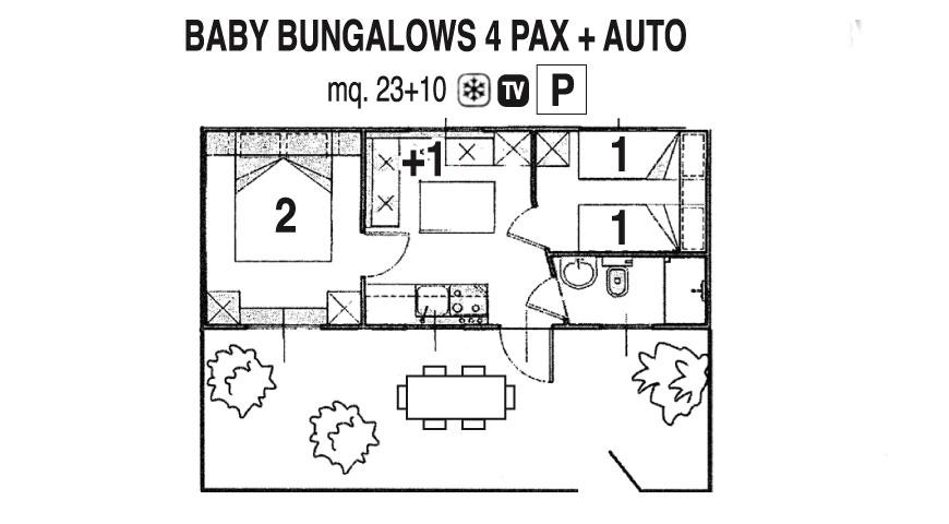 Baby Bungalow Casa Mobile 4 pers.